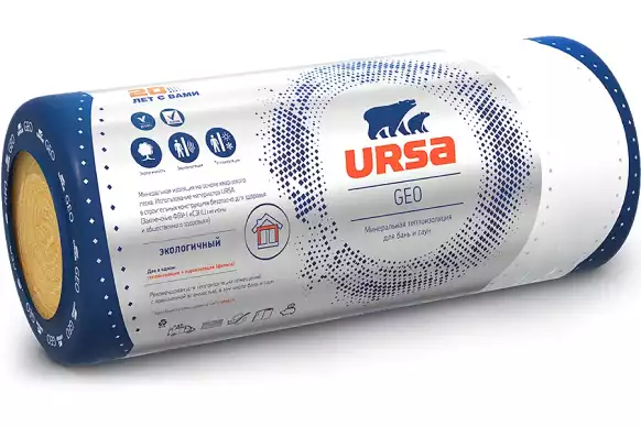 Минеральная вата URSA М-11Ф (9000х1200х100 мм) 1 шт фото